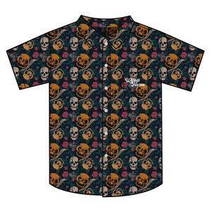 Wyatt Flores Singer Merch Pansey Skull Men's Collared Shirt Size Small